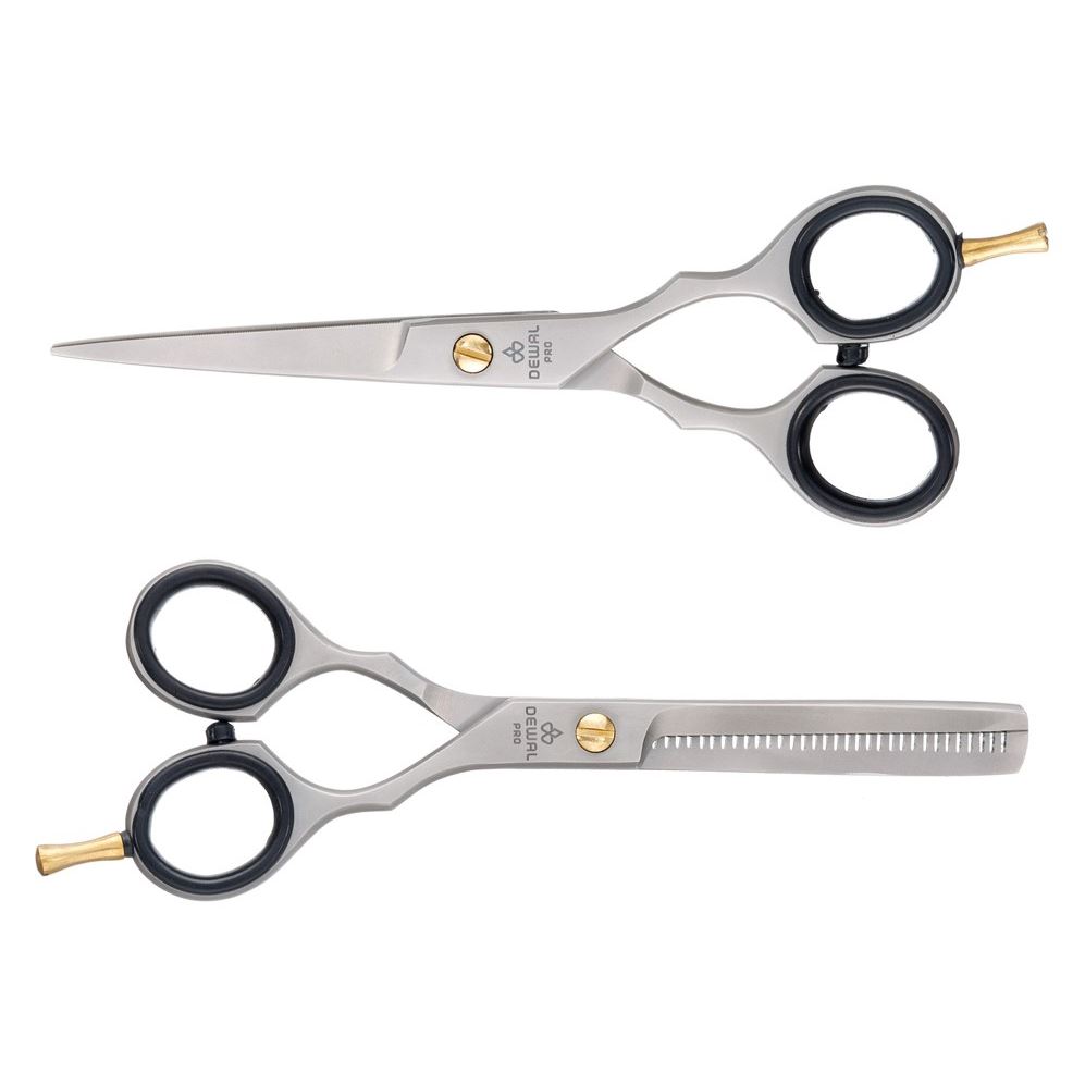 Dewal Professional Ножницы, бритвы SET-BS-1 Набор из двух парикмахерских ножниц 5.5", классические, съемный упор Набор ножниц