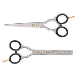 SET-BS-1 Набор из двух парикмахерских ножниц 5.5", классические, съемный упор