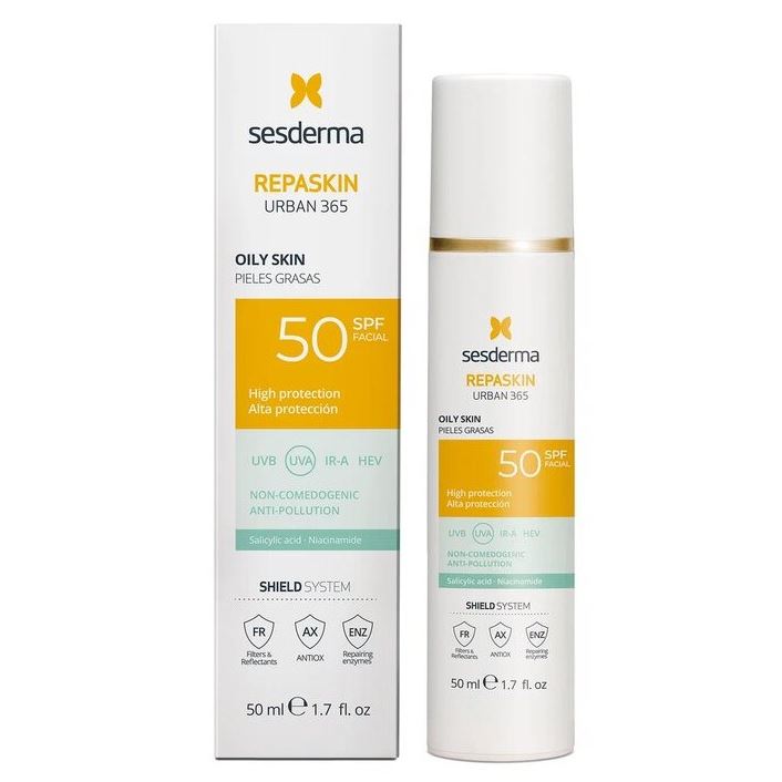 Sesderma Sun Care Repaskin Urban 365 Oily Skin SPF50 Средство солнцезащитное для жирной кожи