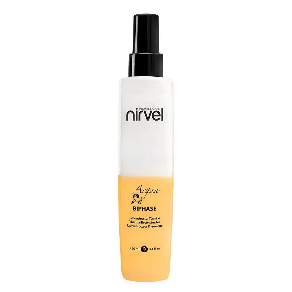Nirvel Professional Cabello Sano Care Argan Biphase Спрей двухфазный восстанавливающий термозащитный для сухих и поврежденных волос