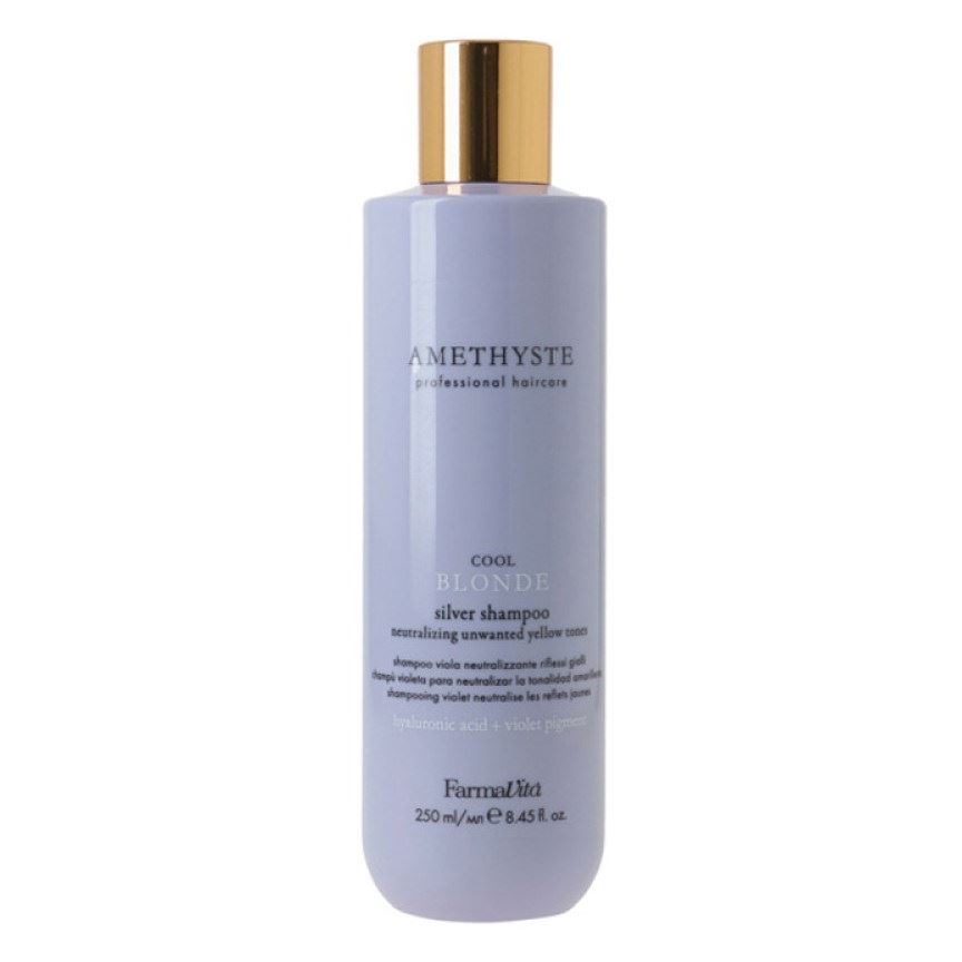 Farmavita Amethyste Professional Amethyste Prof Cool Blonde Silver Shampoo Фиолетовый шампунь с нейтрализацией  жёлтого оттенка