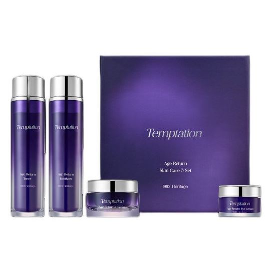 The Saem Face Care Набор Temptation Age Return Skin Care 3 Set Набор для лица уходовый:  тонер, эмульсия, крем, крем для глаз