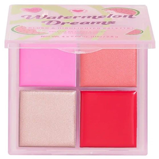I Heart Revolution Make Up Watermelon Dreams Blush & Highlighter Palette Палетка для макияжа: кремовые румяна и хайлайтер
