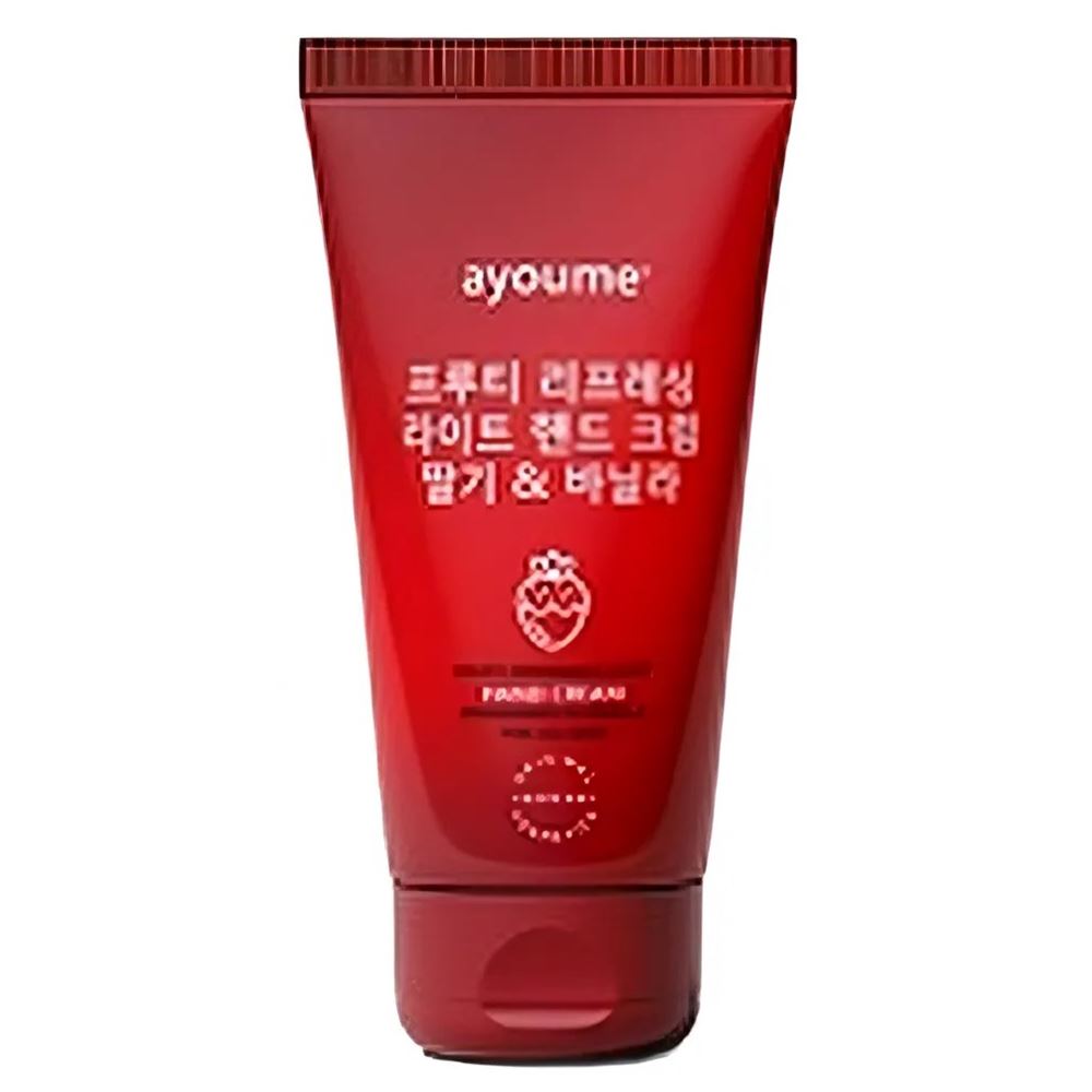 Ayoume Face Care Fruity refreshing light hand cream with strawberry and vanilla Крем для рук с клубникой и ванилью