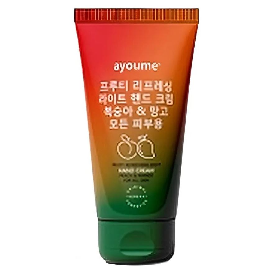 Ayoume Face Care Fruity refreshing light hand cream with peach and mango extracts Крем для рук с персиком и манго