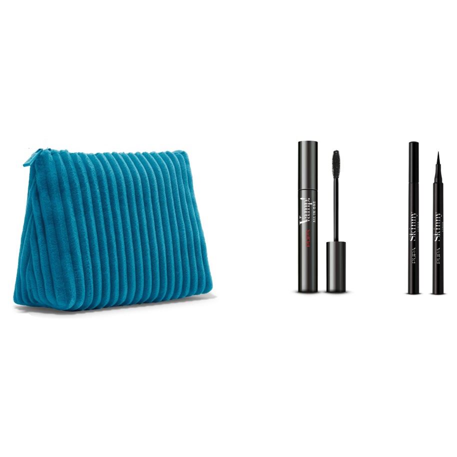 Pupa Gift Sets Vamp! All In One & Vamp! Skinny Liner & Косметичка Набор: тушь, подводка, косметичка большой размер