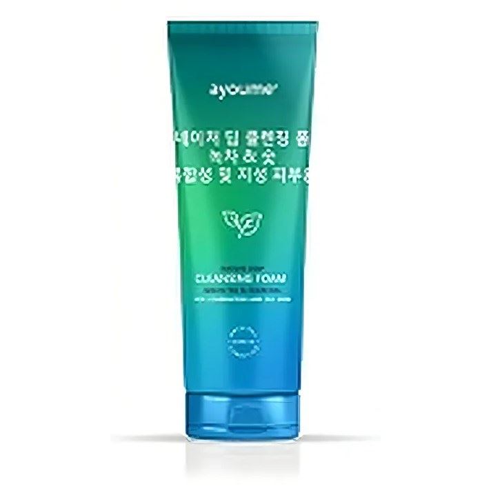 Ayoume Face Care Nature Deep Cleansing Foam Green Tea & Charcoal Пенка для лица балансирующая с экстрактом зеленого чая и активированным углем