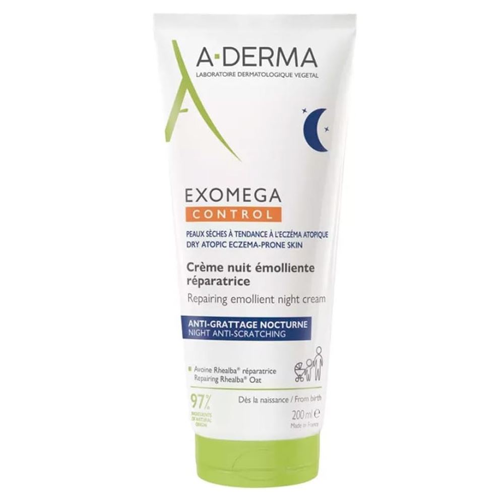 A-Derma Exomega Exomega Control Night Emollient Cream Восстанавливающий смягчающий ночной крем-эмолент