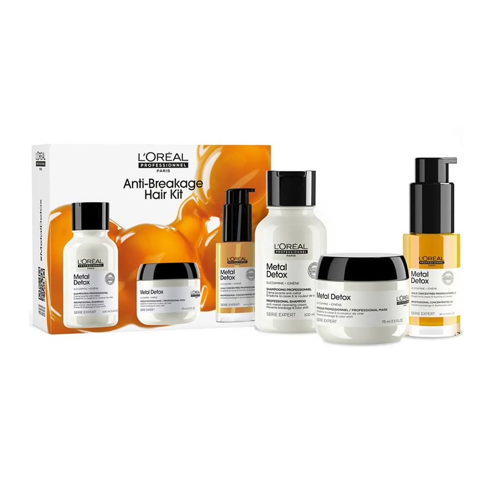L'Oreal Professionnel Expert Lipidium Набор Metal Detox Trio Мини Набор для восстановления окрашенных волос: шампунь, маска, масло для волос