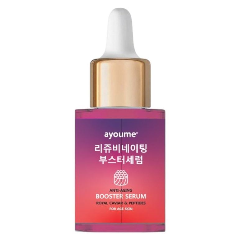 Ayoume Face Care Anti-Aging Booster Serum - Royal Caviar & Peptides Сыворотка для лица омолаживающая 