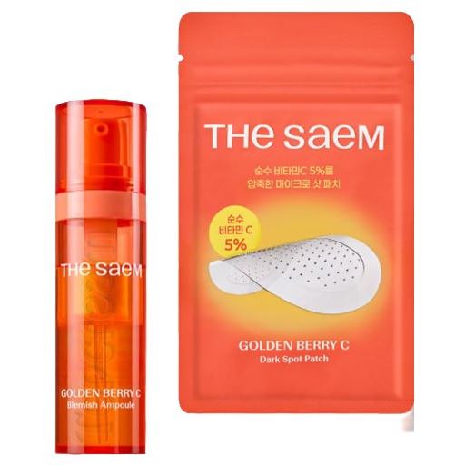 The Saem Face Care Набор Golden Berry C Blemish Ampoule Special Set Набор уходовый для лица с физалисом: сыворотка, патчи