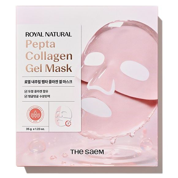 The Saem Face Care Royal Natural Pepta Collagen Gel Mask  Маска для лица гидрогелевая с коллагеном и пептидами 