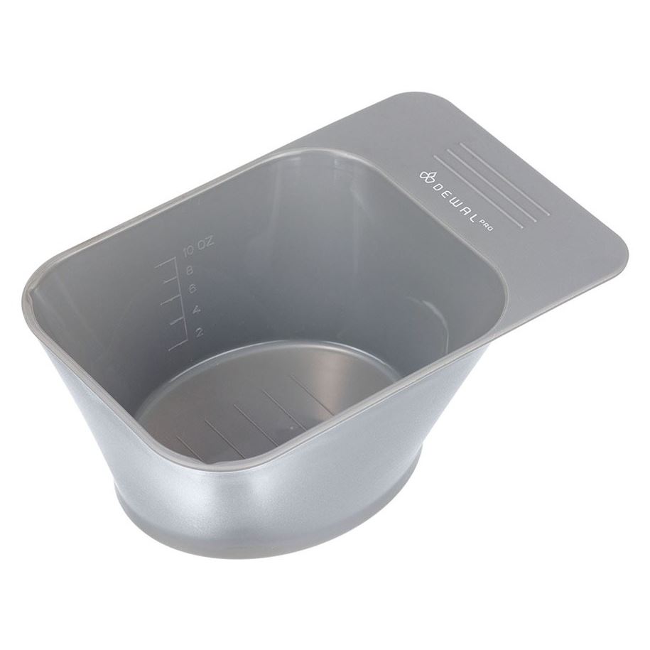 Dewal Professional Аксессуары для окрашивания и стрижки волос T-24grey Чаша для краски 280 мл Чаша для краски, серая, с ручкой с прорезиненной вставкой на дне 280 мл