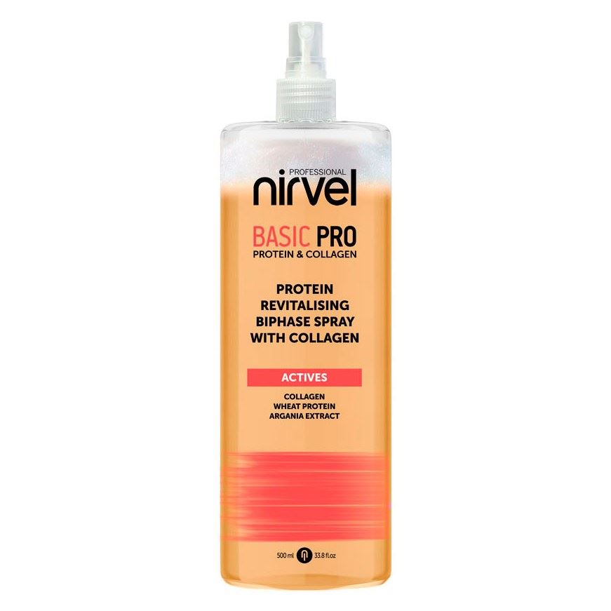 Nirvel Professional Basic Care Basic Pro Protein Biphase Spray Двухфазный спрей-кондиционер восстанавливающий с протеином и коллагеном