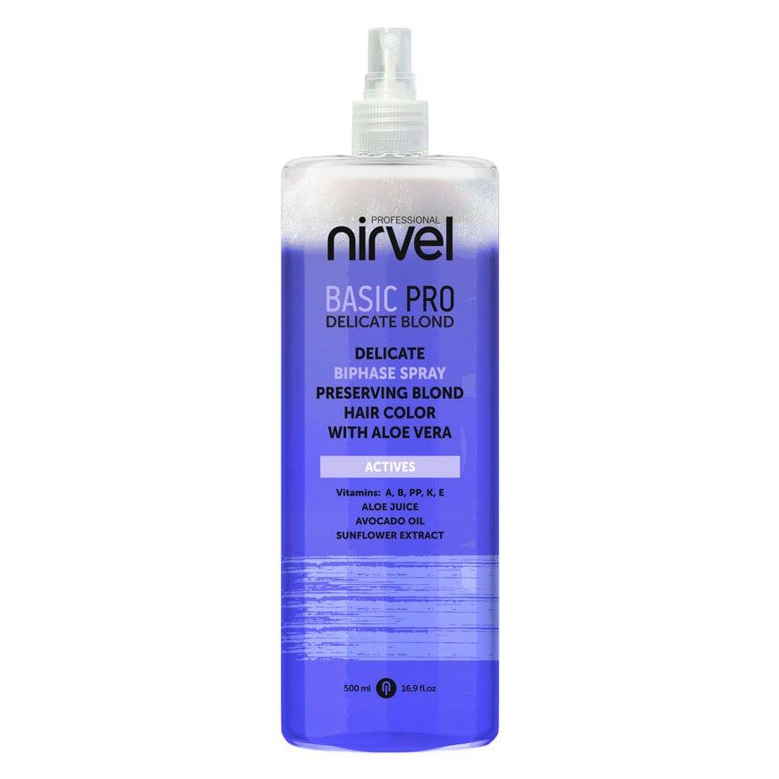Nirvel Professional Basic Care Basic Pro Delicate Blond Biphase Spray Двухфазный спрей-кондиционер деликатный для сохранения цвета блонд с алоэ вера