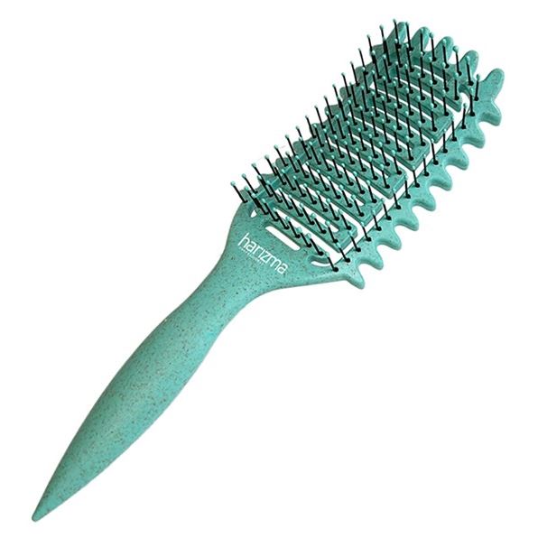 Harizma Professional Щетки и расчески для волос h10687 Nylon Щетка массажная 9 рядов из экологичного пластика с добавлением соломенного волокна  Щетка массажная для волос