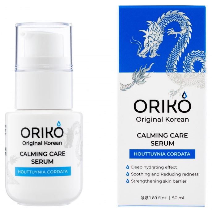 ORIKO Original Korean Calming Care Calming Care Serum With Houttuynia Cordata Extract  Успокаивающая сыворотка для лица с экстрактом хауттюйнии и гиалуроновой кислотой 