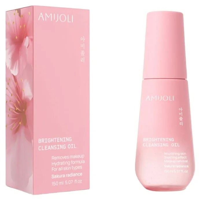 AMIJOLI Brightening Brightening Cleansing Oil Sakura Radiance  Гидрофильное масло для снятия макияжа с экстрактом сакуры
