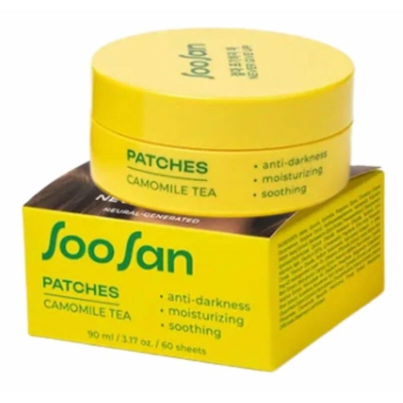 SooSan Face Care Patches with Camomile Патчи для глаз от отеков и мешков с экстрактом ромашки  Патчи для глаз от отеков и мешков с экстрактом ромашки