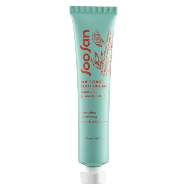 SooSan Body Care Soft Care Moisturizing Foot Cream with Bamboo & Grapefruit Увлажняющий крем для ног с экстрактами бамбука и грейпфрут