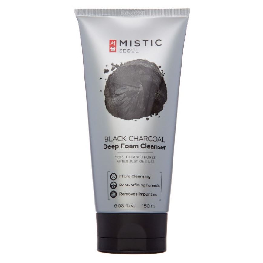 Mistic Care Black Charcoal Deep Foam Cleanser  Глубокоочищающая пенка для умывания с древесным углем 