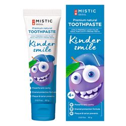 Premium Natural Toothpaste Kinder Smile Lucky Plum For Cavity-Prone Teeth 4+