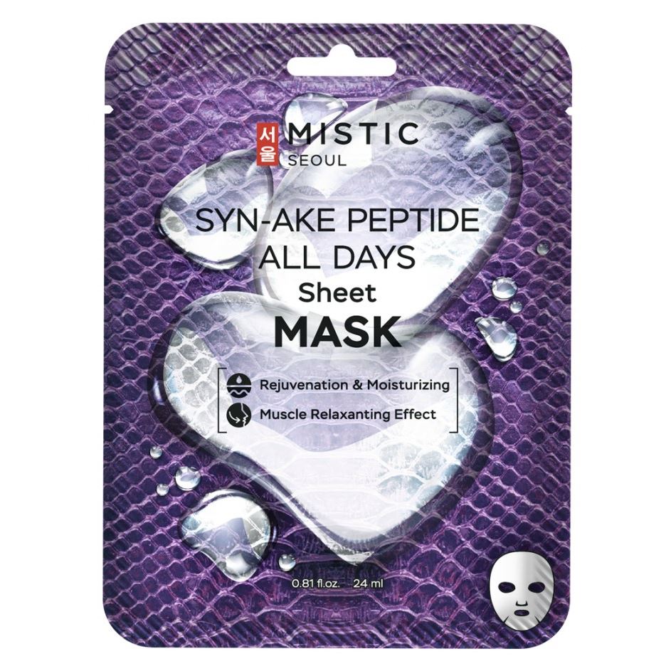 Mistic Care Syn-Ake Peptide All Days Sheet Mask  Тканевая маска для лица с пептидом змеиного яда