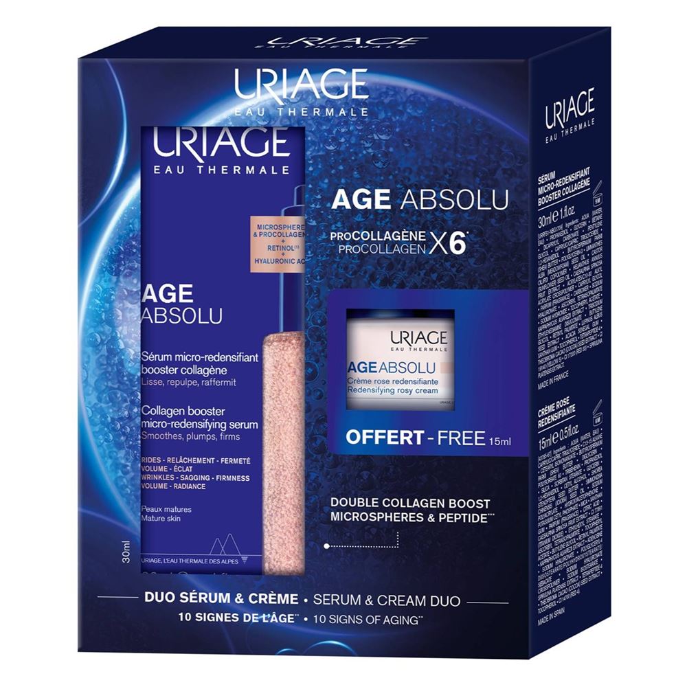 Uriage Age Protect Набор Age Absolu Pro Collagen Набор: сыворотка-бустер, крем