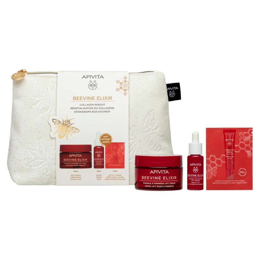 Apivita Beevine Elixir Набор Beevine Elixir Wrinkle, firmness & lifting Набор: лёгкий крем, сыворотка, крем для контура глаз