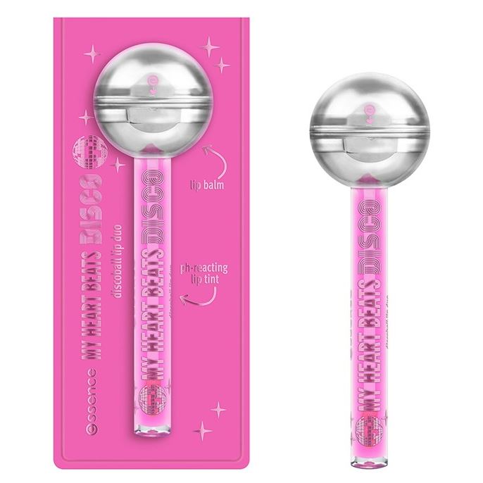 Essence Make Up My Heart Beats Disco Discoball Lip Duo Тинт и бальзам для губ 2 в 1
