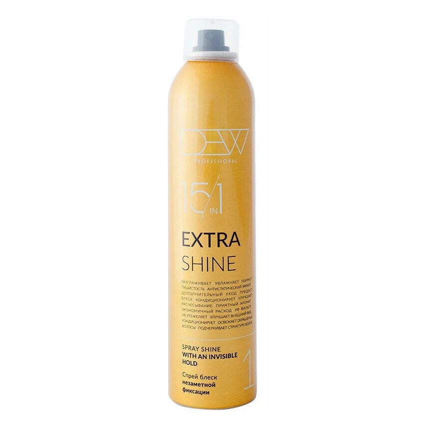 Dew Professional Extra Extra Shine Spray 15 in 1 Cпрей блеск незаметной фиксации 15 в 1