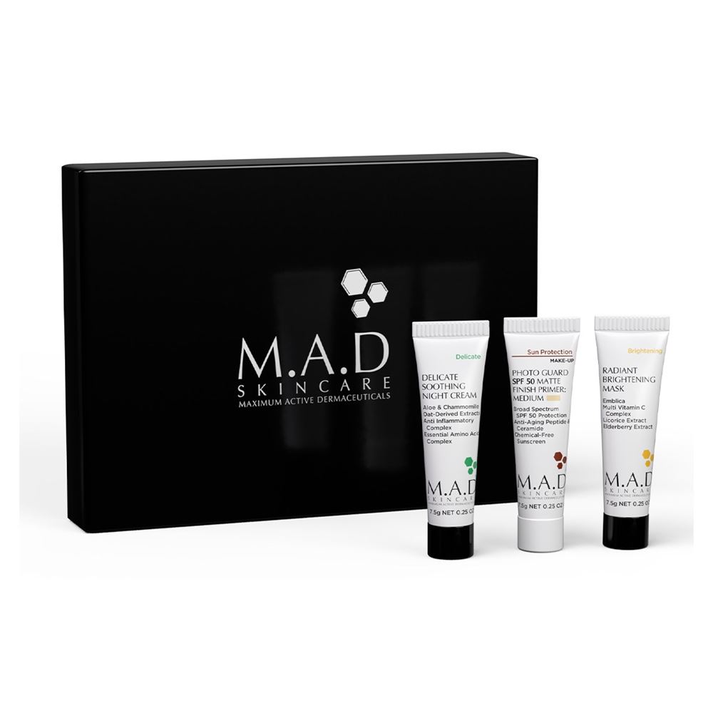 M.A.D Skincare Anti-Age Набор «Мгновенное преображение кожи»  с Photoshop эффектом Набор Skin Makeover Kit: крем-праймер, маска, ночной крем