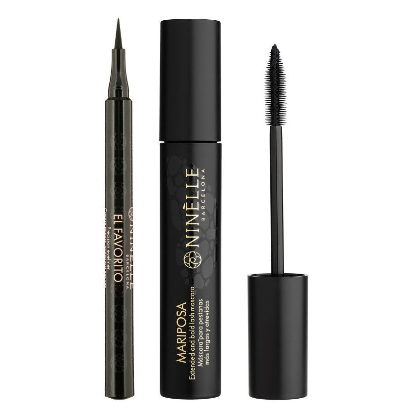 Ninelle Make Up Набор 1+1: Подводка для век черная El Favorito + Тушь для ресниц черная Mariposa Подводка для век черная El Favorito + Тушь для ресниц черная Mariposa