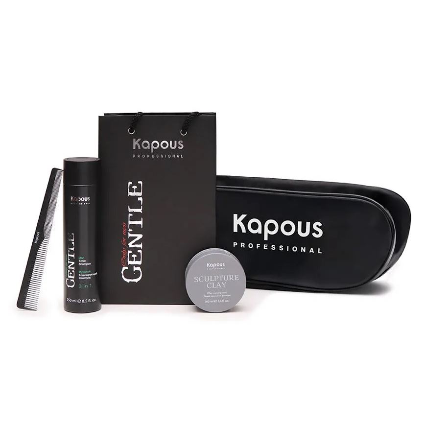 Kapous Professional Gentlemen Мужской набор-несессер для волос «Gentlemen» Мужской набор-несессер для волос 