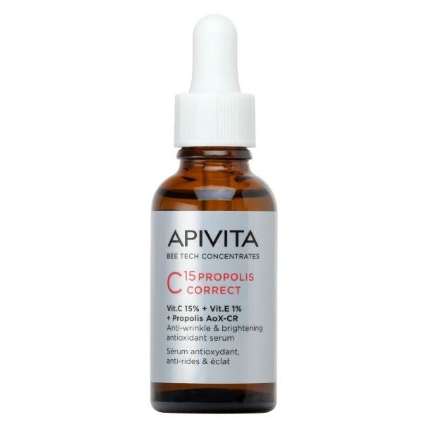 Apivita Bee Radiant C15 Propolis Correct Serum Антивозрастная корректирующая сыворотка с Витамином С и Прополисом