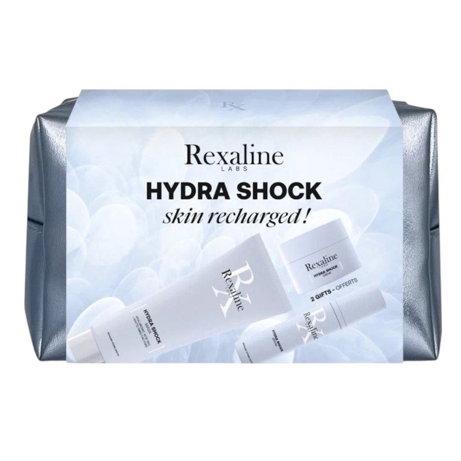 Rexaline 3D Hydra Набор Hydra Shock Skin recharged Набор: Маска для лица, активная энергетическая сыворотка, крем для лица 