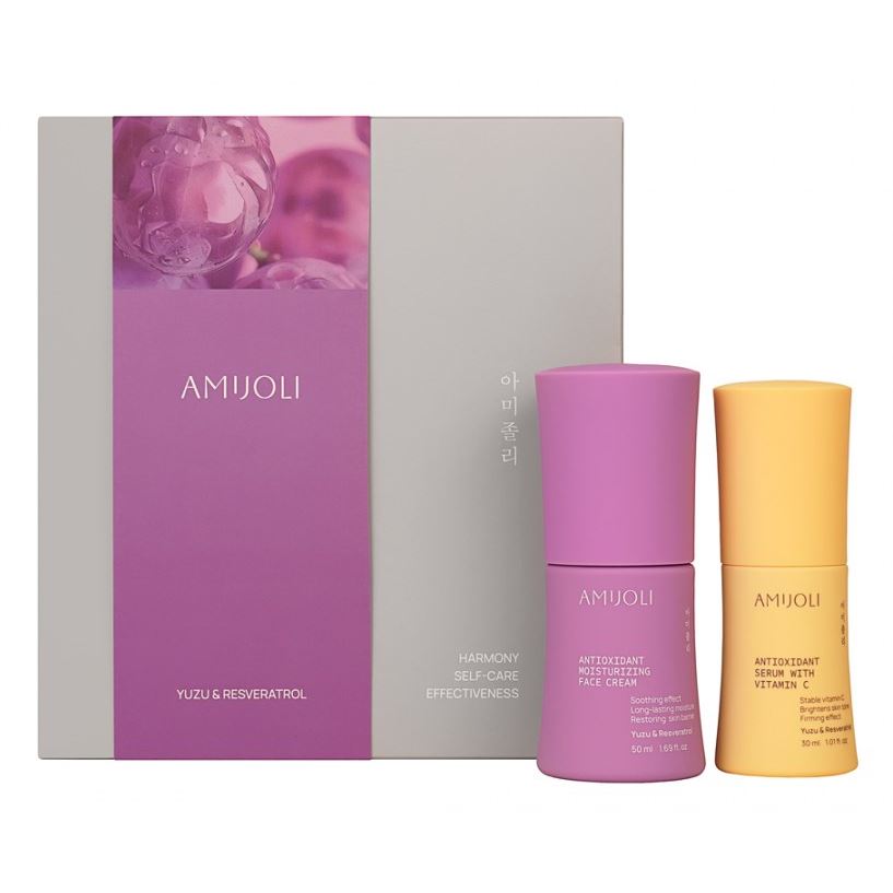 AMIJOLI Antioxidant Набор Yuzu & Resveratrol Antioxidant  Набор: сыворотка для лица, крем для лица 