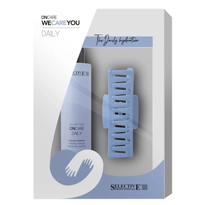 Selective Professional ONcare NUTRITION Набор We care You DAILY Набор: Шампунь для сухих волос, Заколка для волос 