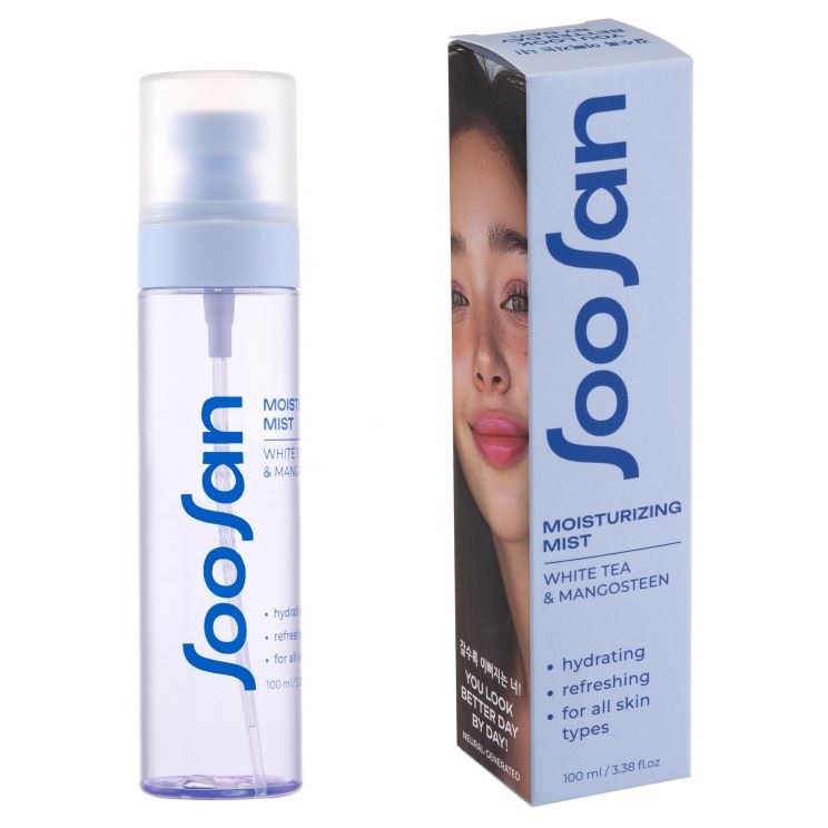 SooSan Face Care Moisturizing Mist With White Tea & Mangosteen Увлажняющий мист для лица с экстрактами белого чая и мангустина