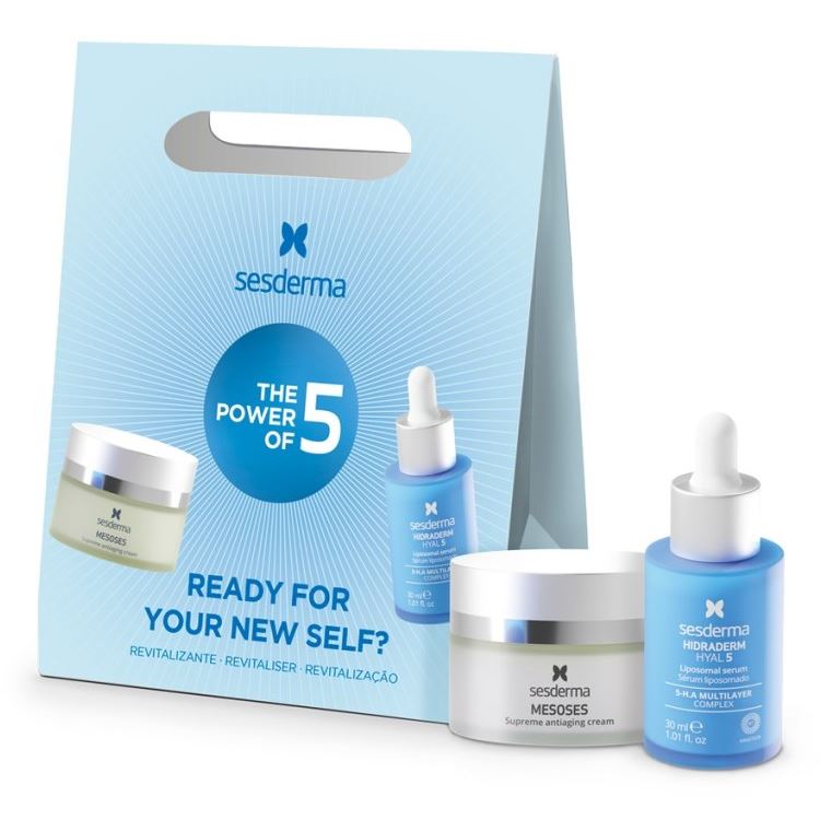 Sesderma Moisture Care Набор Hidraderm Hyal 5 Сыворотка и Mesoses Крем омолаживающий для лица Набор: Липосомальная сыворотка и крем антивозрастной 