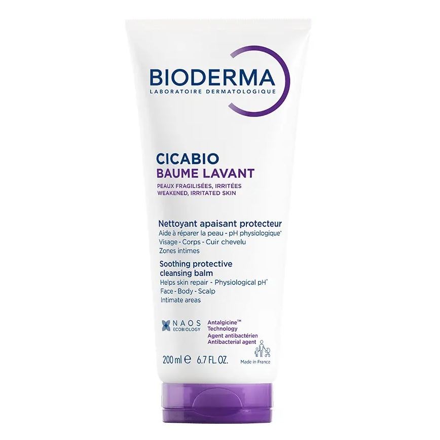 Bioderma Cicabio Cicabio Baume Lavant Восстанавливающий очищающий бальзам для лица и тела и кожи головы