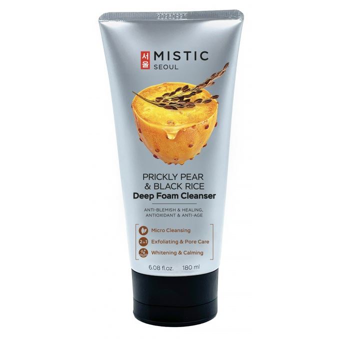 Mistic Care Rickly Pear & Black Rice Deep Foam Cleanser Глубокоочищающая пенка для умывания c экстрактом черного риса и опунции