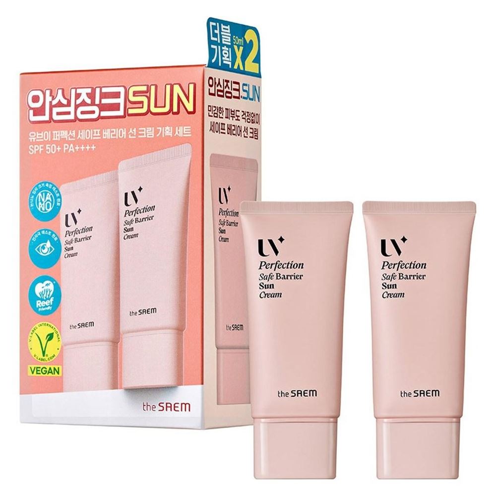 The Saem Eco Earth UV Perfection Safe Barrier Sun Cream SET  Крем для лица солнцезащитный