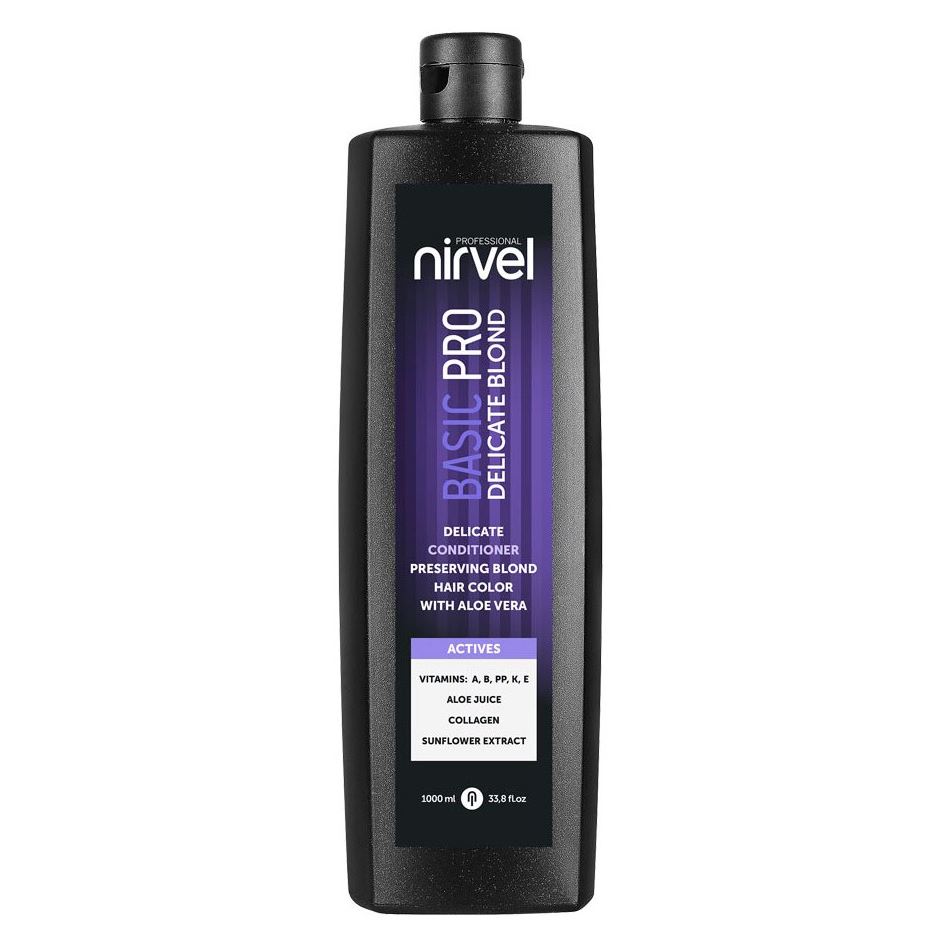 Nirvel Professional Basic Care Basic Pro Delicate Conditioner Preserving Blond Hair Color Кондиционер деликатный для сохранения цвета блонд с алоэ вера