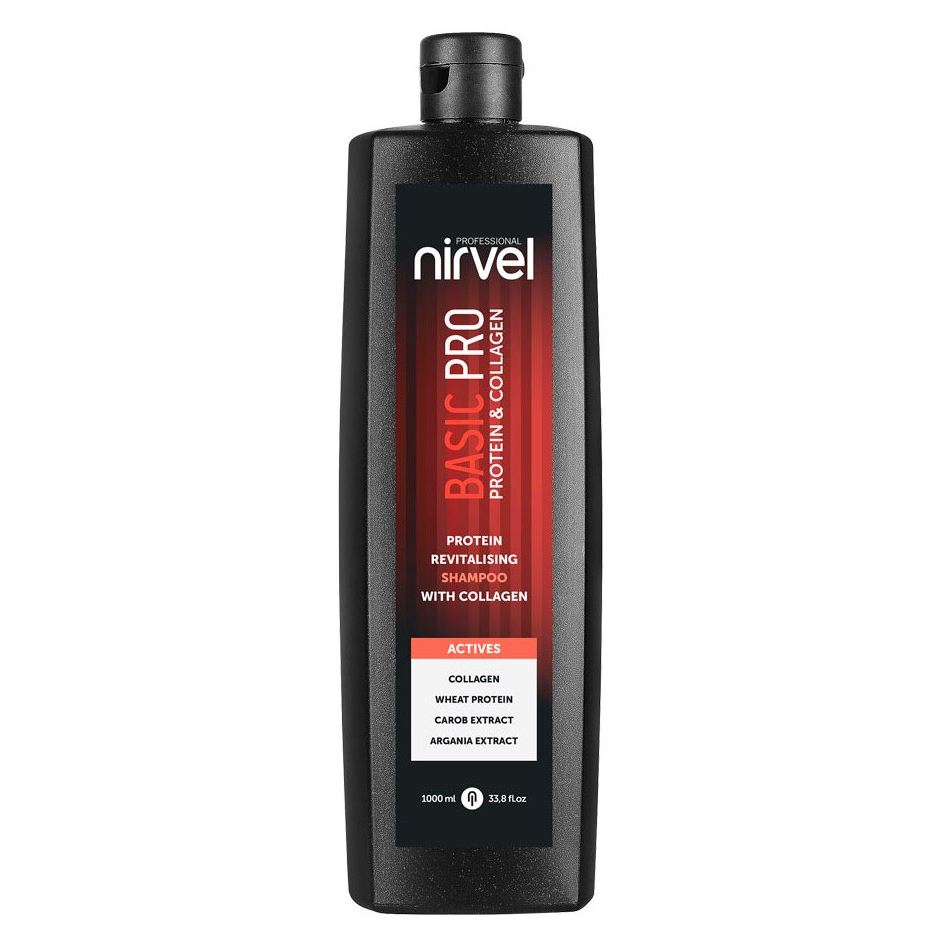 Nirvel Professional Basic Care Basic Pro Protein Revitalising Shampoo With Collagen Шампунь восстанавливающий с протеином и коллагеном