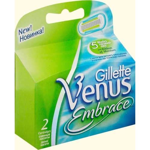 Gillette Venus  Embrace - 2 Сменные Кассеты Набор сменных кассет для бритья Venus Embrace - 2 шт